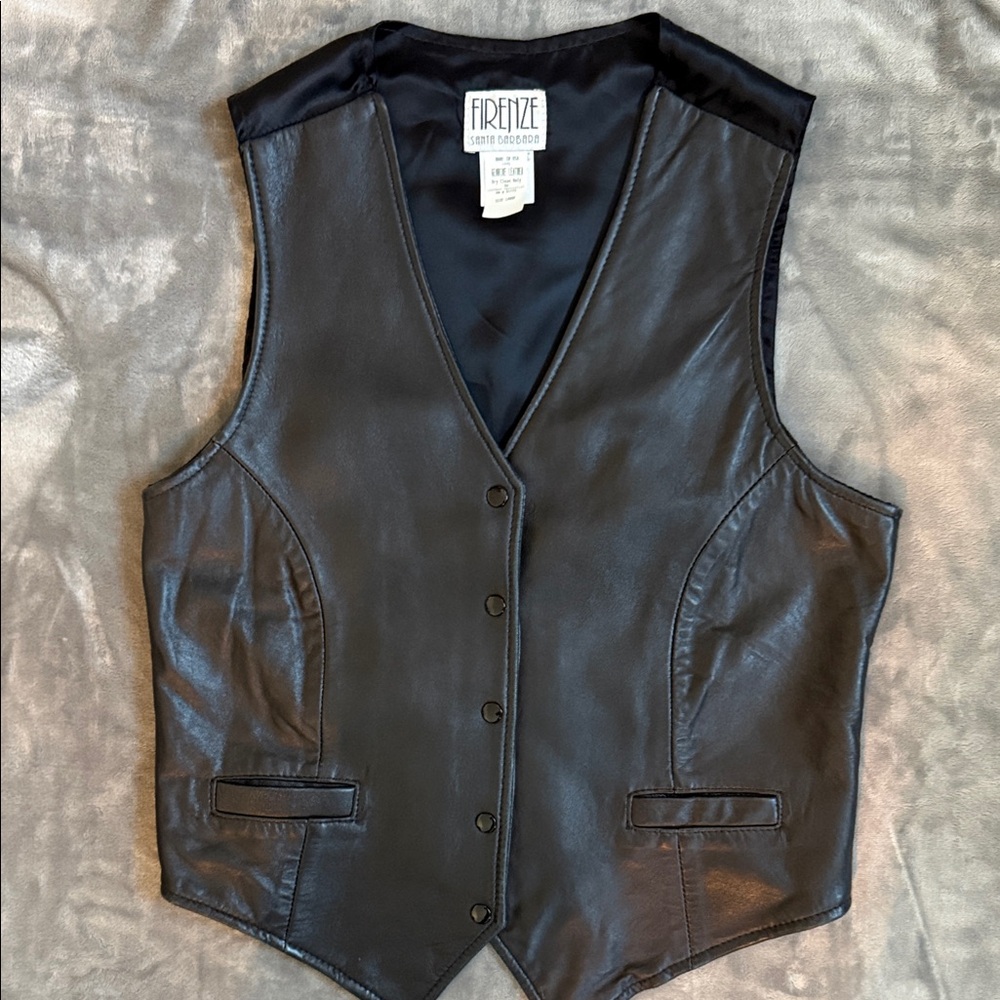 Women’s Firenze Santa Barbara Leather With Rayon Lining Vest